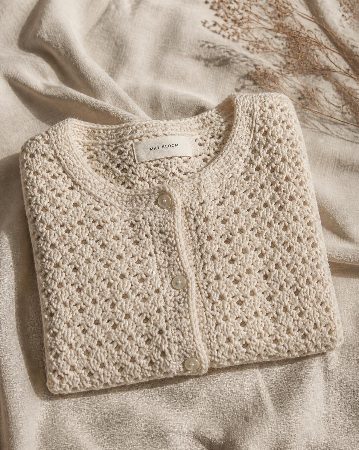 Amina Pointelle Cardigan